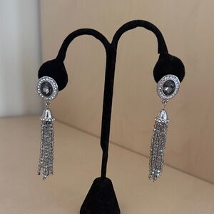 Elegant Silver Tassel Earrings